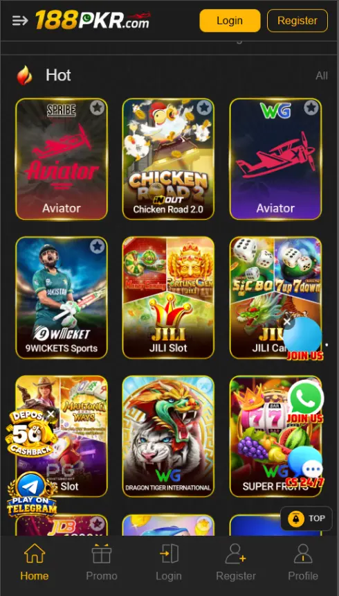 188Pkr Game login