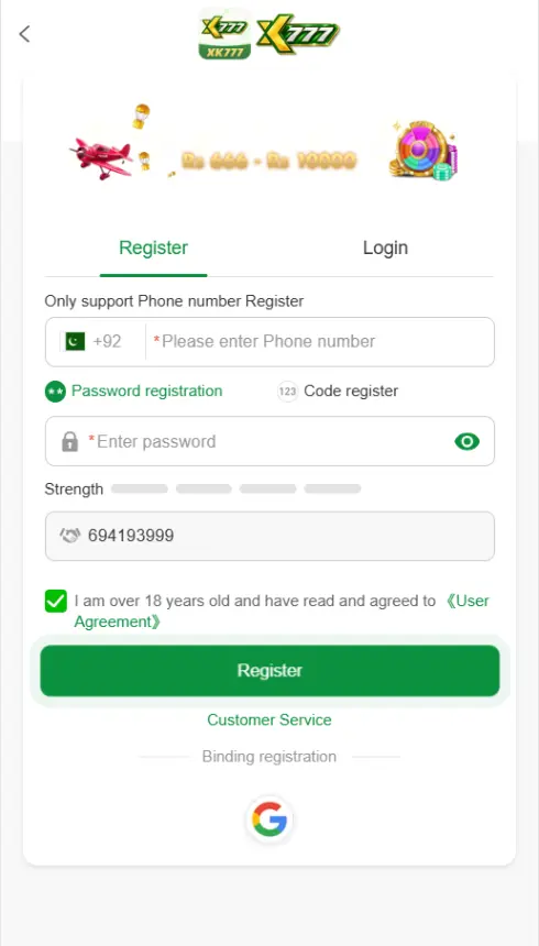 XK777 Game APK Login