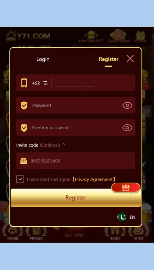 Y71 Game Login