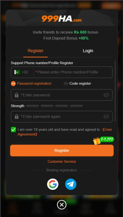 999Ha Game Login